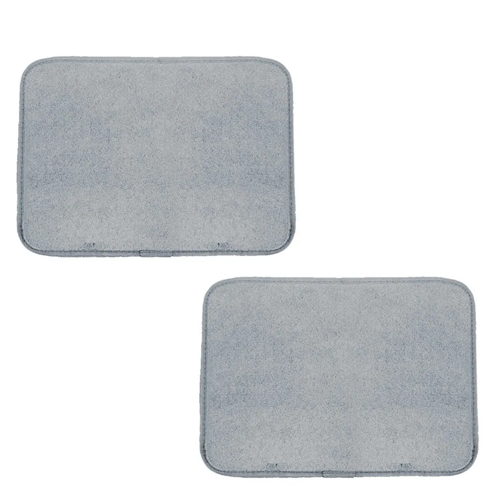 Non-Slip Carpet Floor Mats with Heel Pad - Full Set Gray