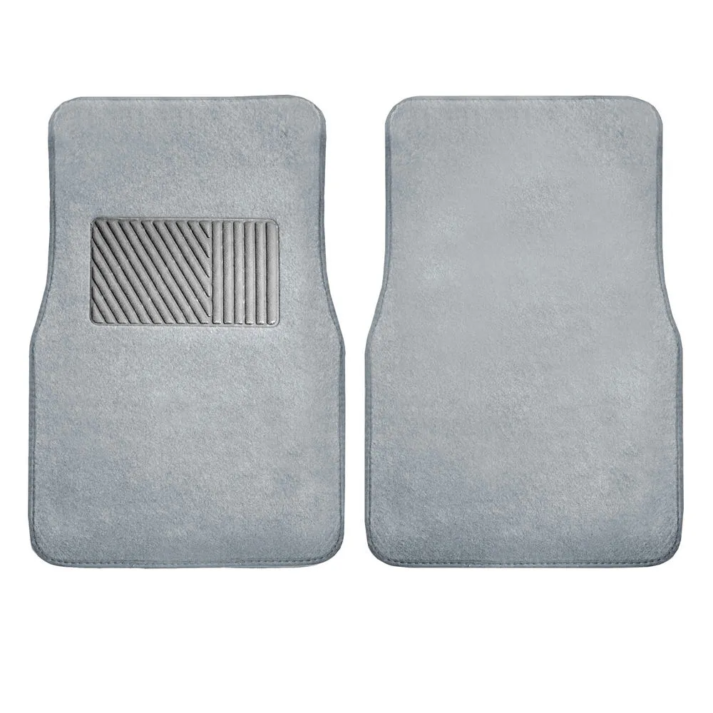 Non-Slip Carpet Floor Mats with Heel Pad - Full Set Gray