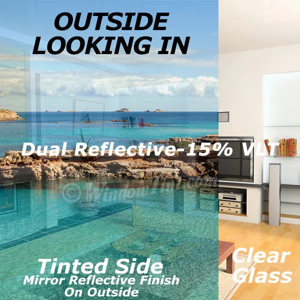 Premium Dual Reflective Window Film 15% VLT