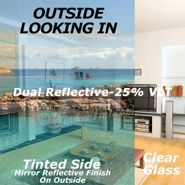 Premium Dual Reflective Window Film 25% VLT