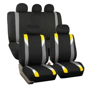 Premium Modernistic Seat Covers - Full Set Yellow