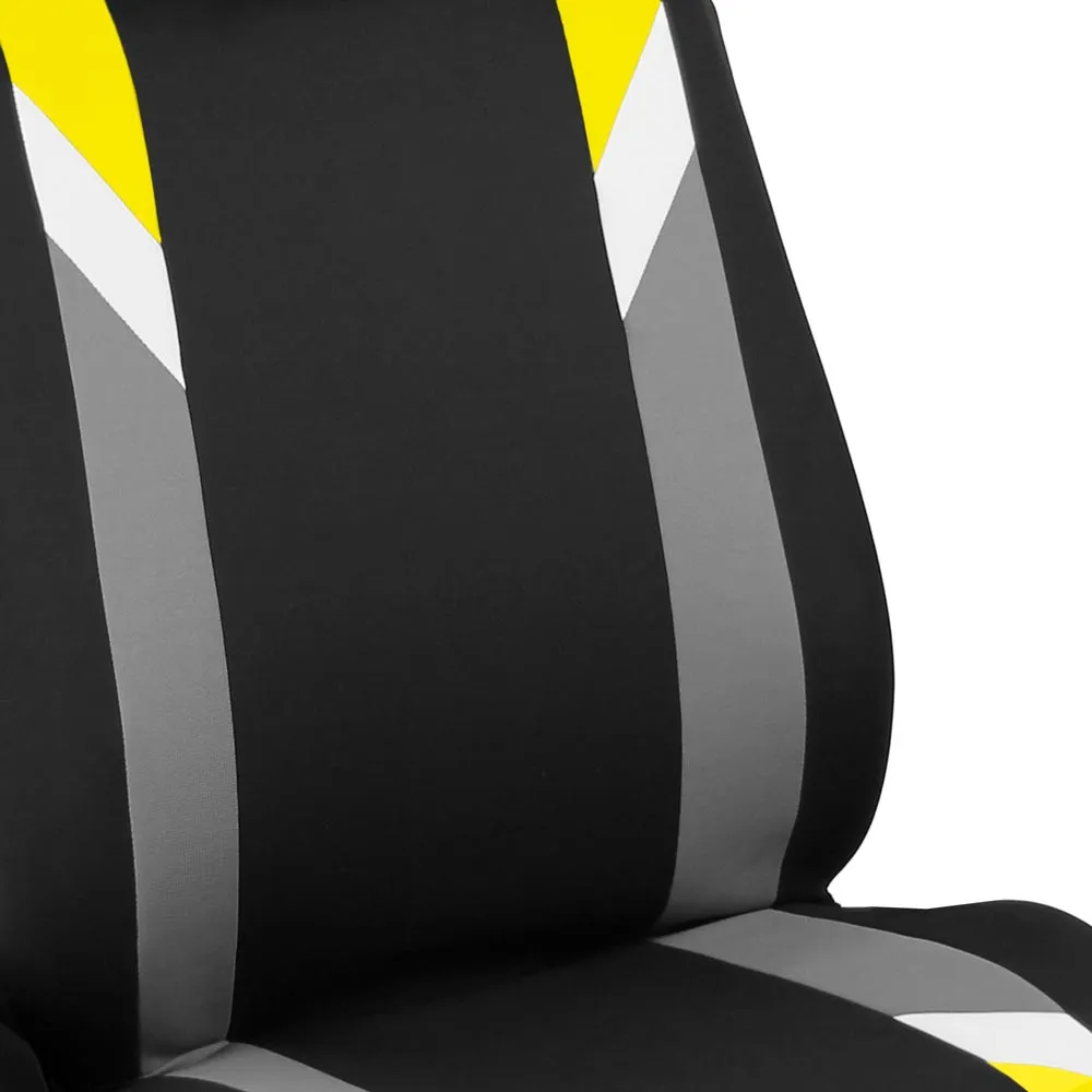 Premium Modernistic Seat Covers - Full Set Yellow