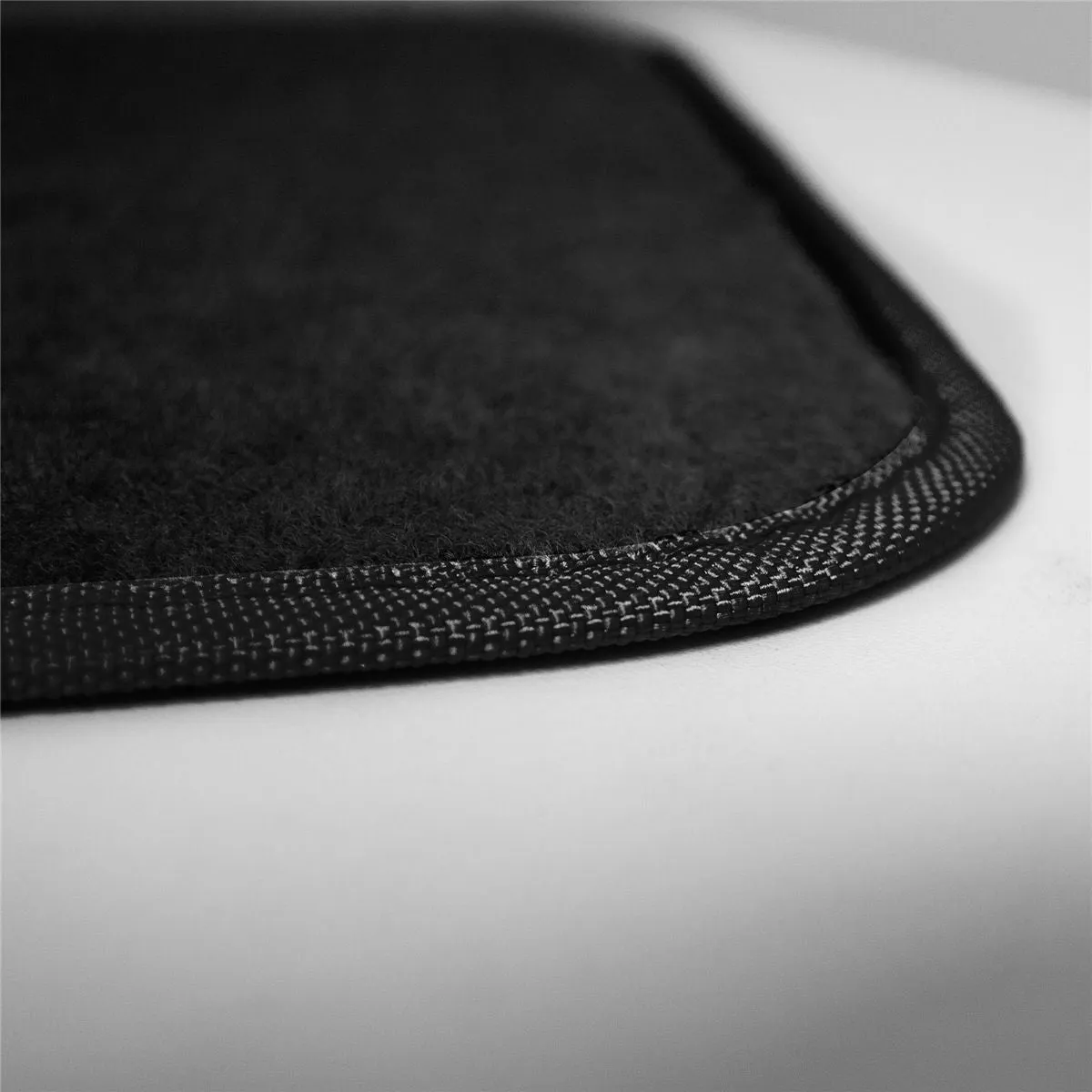 Premium Non-Slip Carpet Floor Mats with Heel Pad - Full Set Black