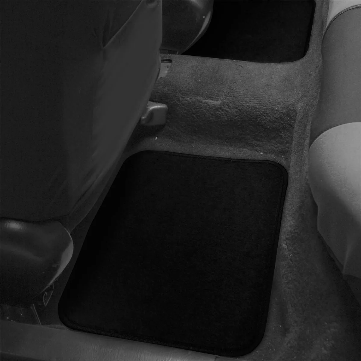 Premium Non-Slip Carpet Floor Mats with Heel Pad - Full Set Black