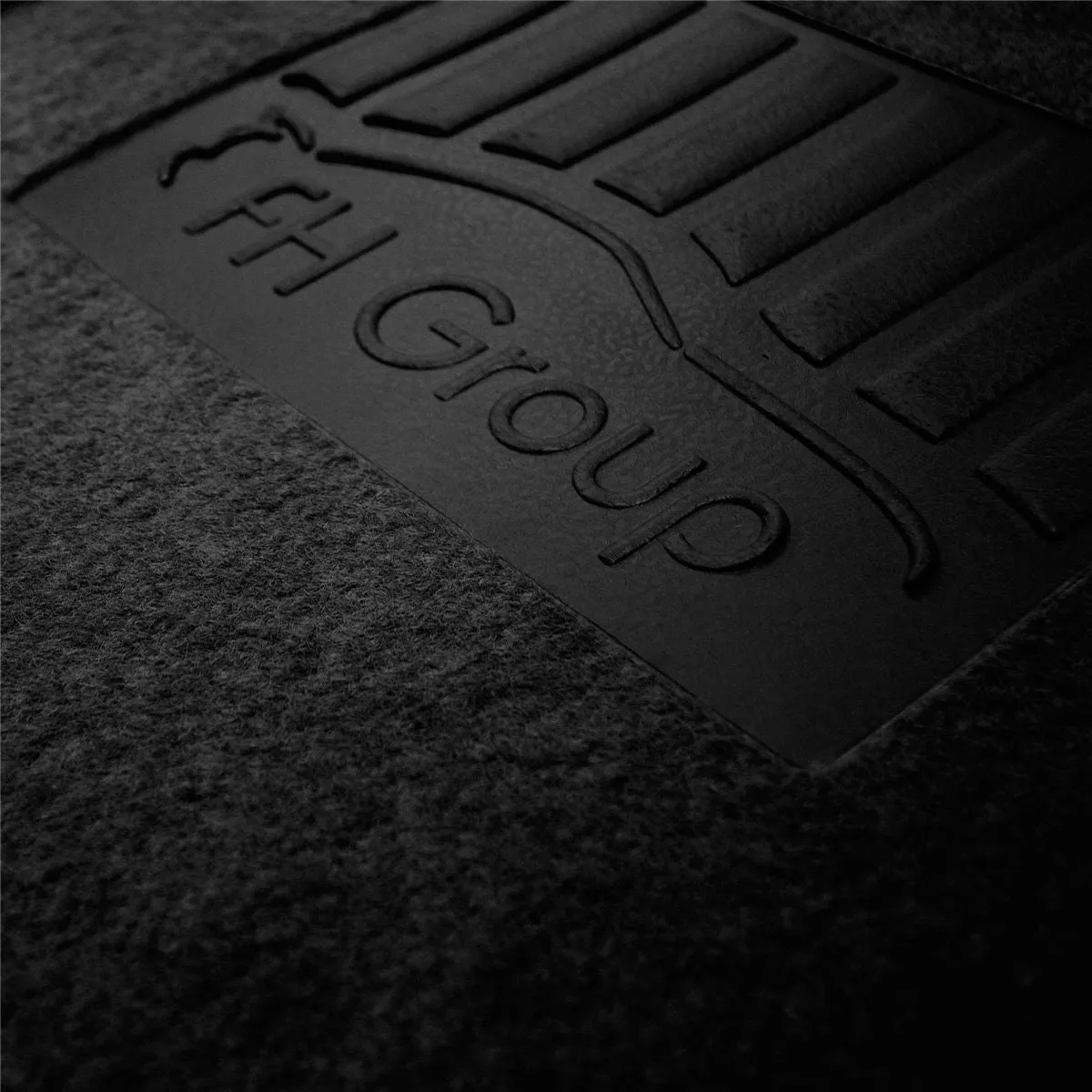Premium Non-Slip Carpet Floor Mats with Heel Pad - Full Set Black