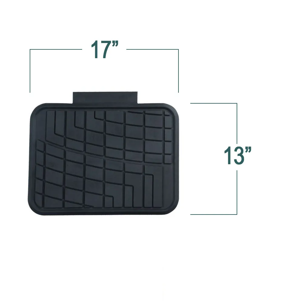 Premium Tall Channel Trimmable Non-Slip Rubber Floor Mats - Full Set Gray