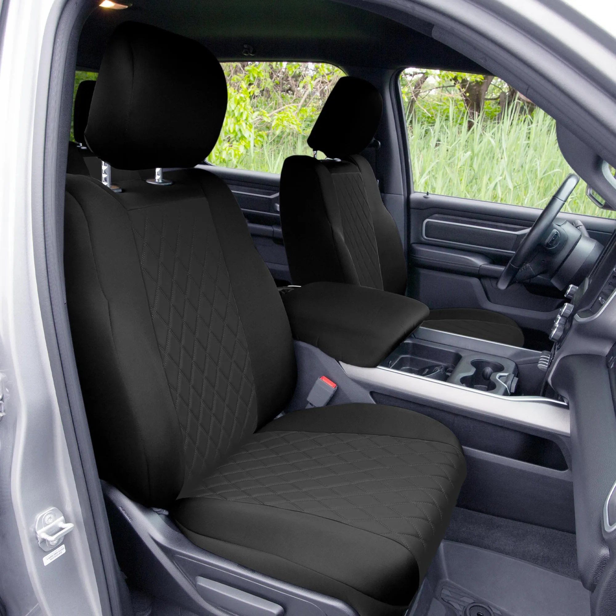 Ram 1500 2019-2024 - Front Set Seat Covers - Black Ultraflex Neoprene