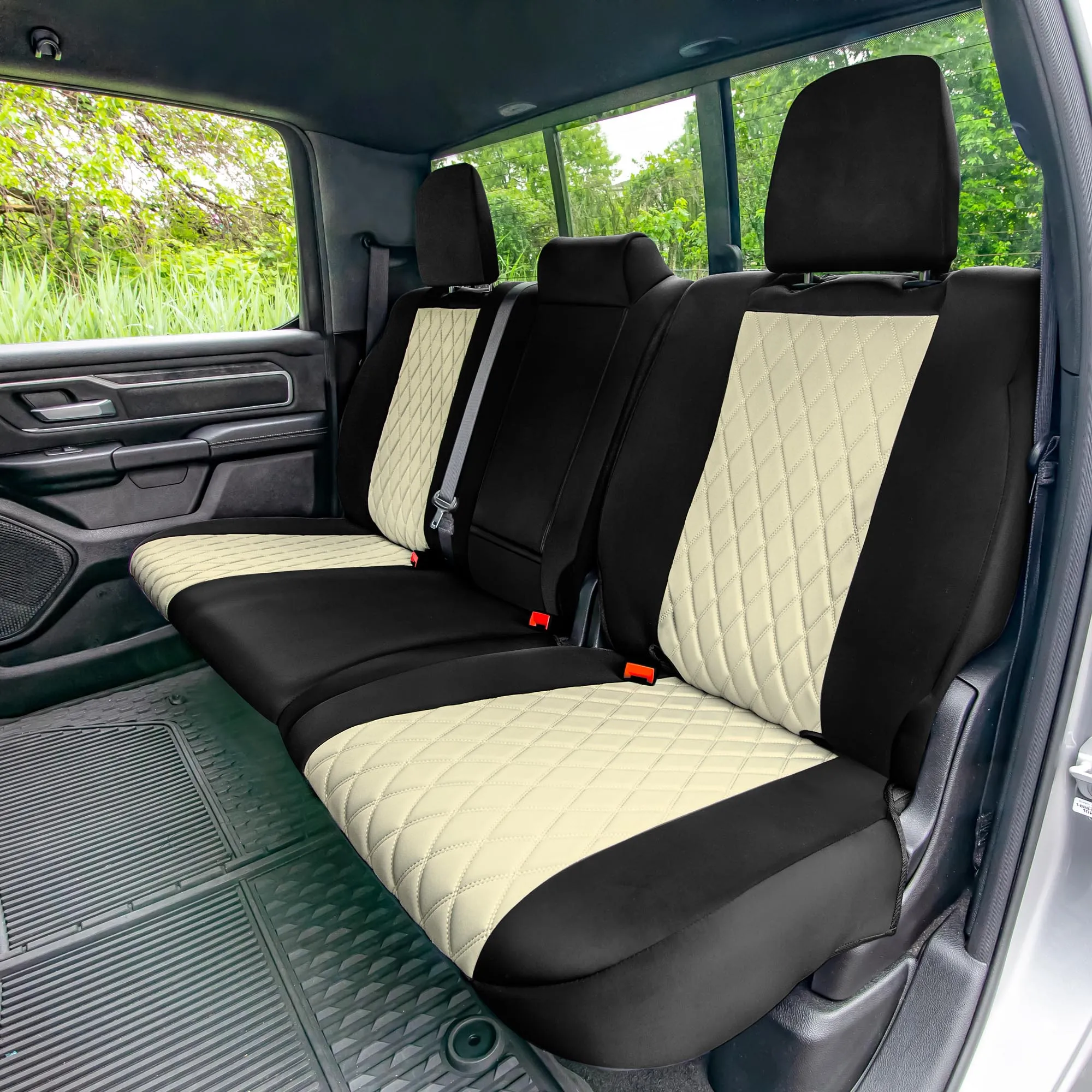 Ram 1500 2019-2024 - Full Set Seat Covers - Beige Ultraflex Neoprene