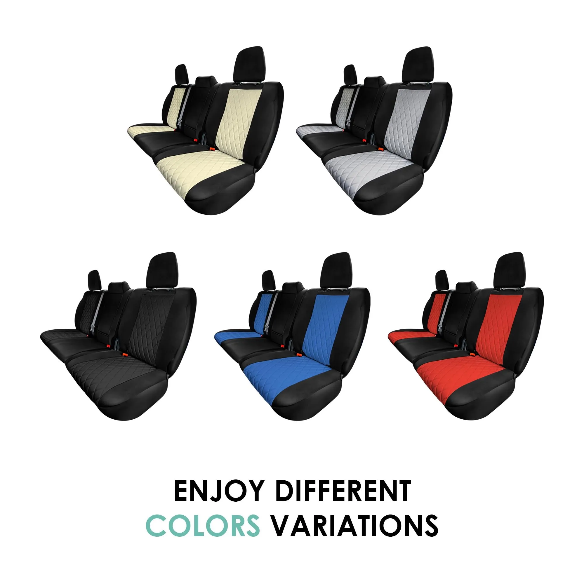 Ram 1500 2019-2024 - Rear Set Seat Covers - Beige Ultraflex Neoprene
