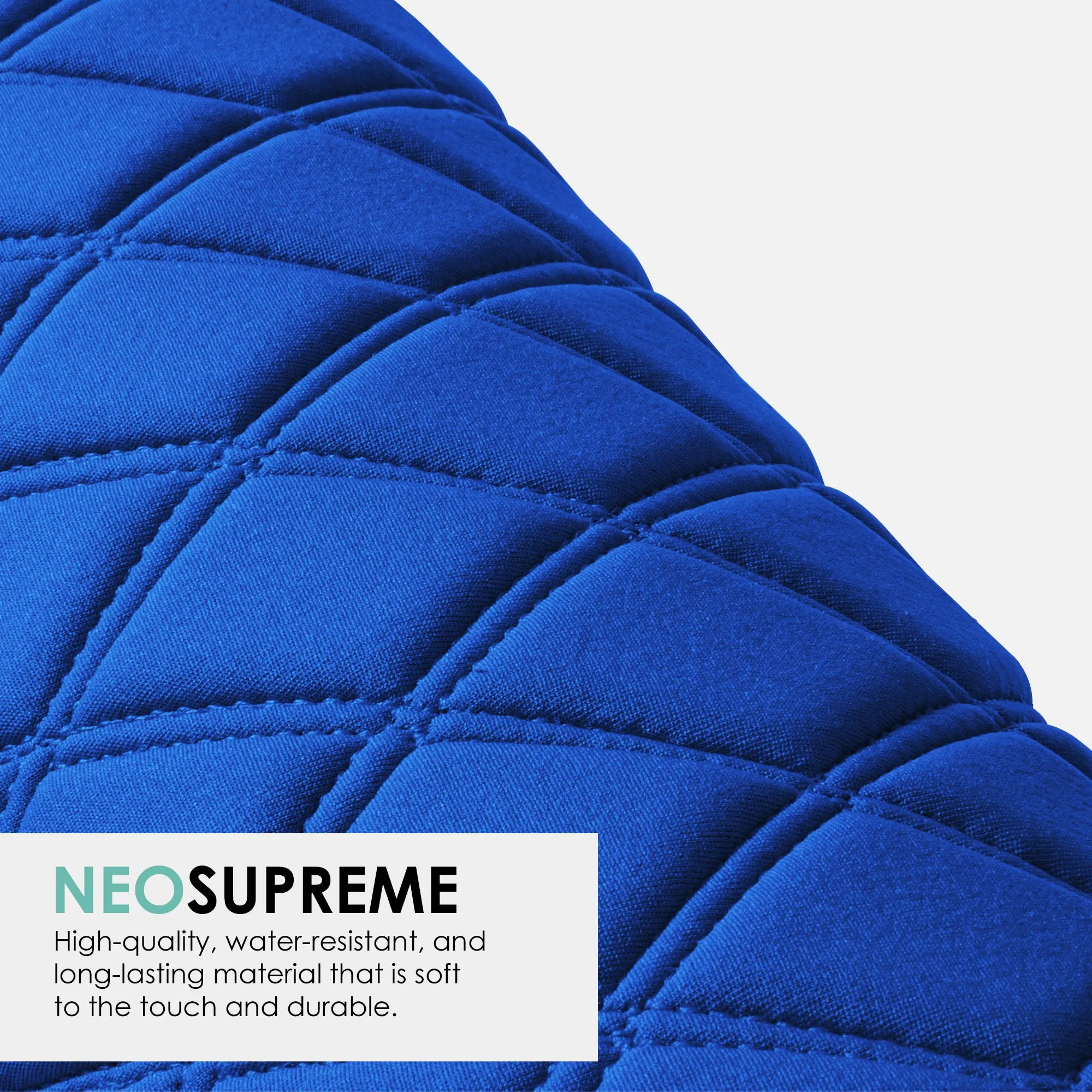Ram 1500 2019-2024 - Rear Set Seat Covers - Blue Ultraflex Neoprene