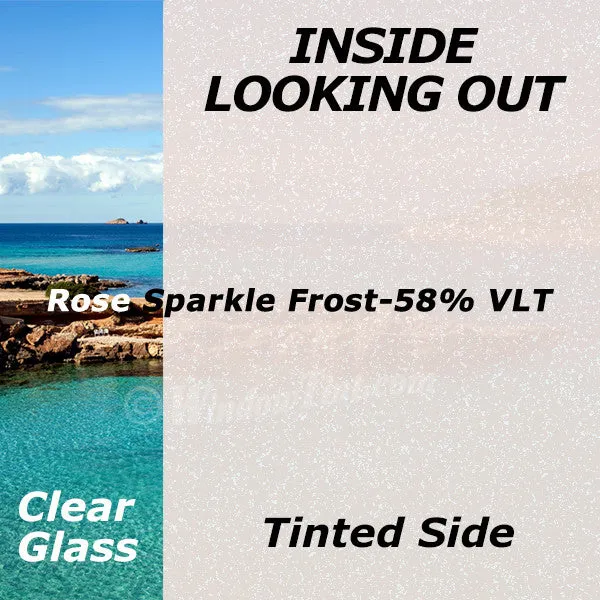 Rose Sparkle Frost Window Tinting Film 47" Wide Roll