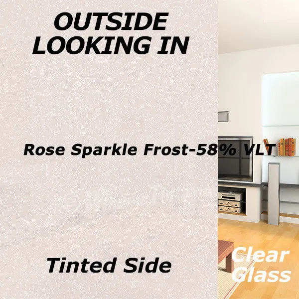 Rose Sparkle Frost Window Tinting Film 47" Wide Roll
