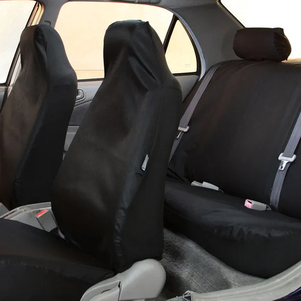 Rugged Oxford Seat Covers - Full Set Black