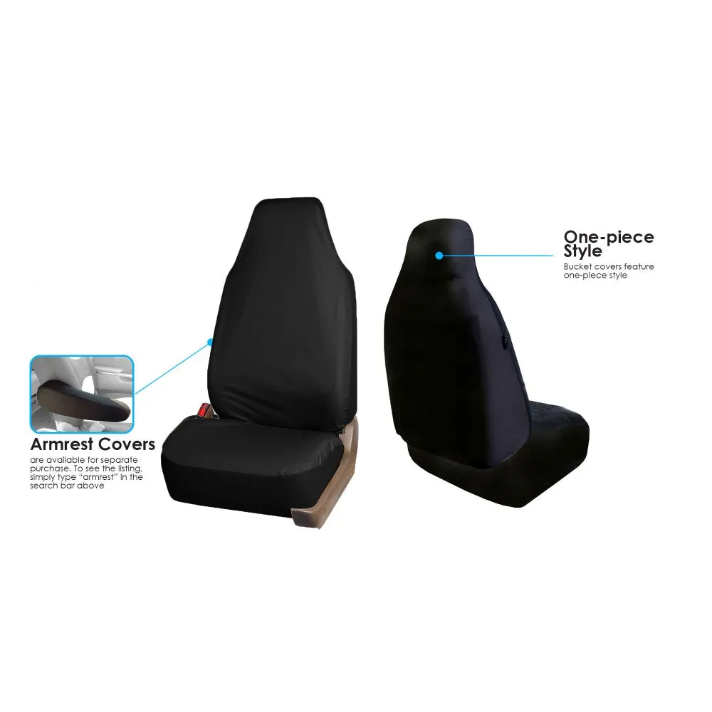 Rugged Oxford Seat Covers - Full Set Black