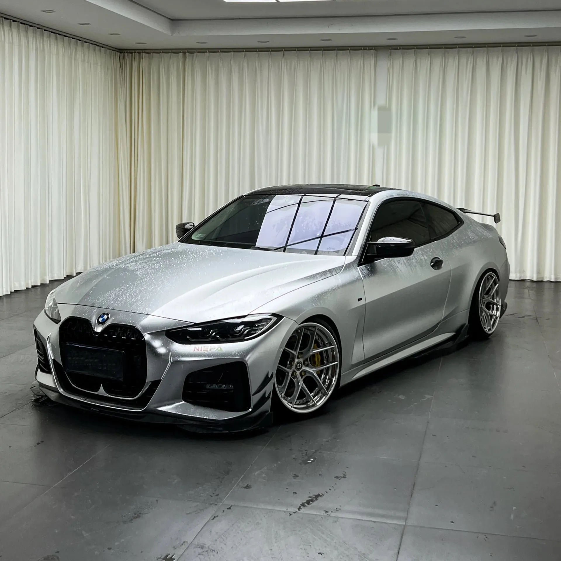 Satin Chrome Alexander Silver Vinyl Wrap