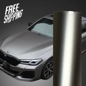 Satin Chrome Liquid Gray Car Wrap