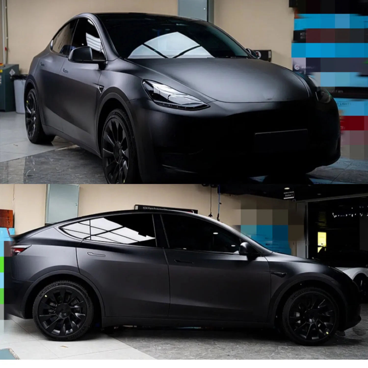 Satin Chrome Metal Black Vinyl Wrap