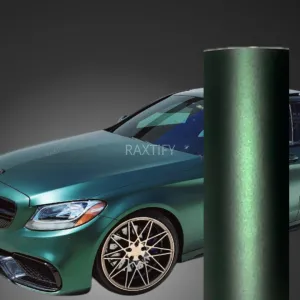 Satin Chrome Pine Green Vinyl Wrap
