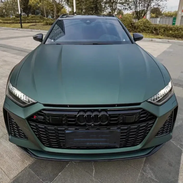 Satin Chrome Pine Green Vinyl Wrap