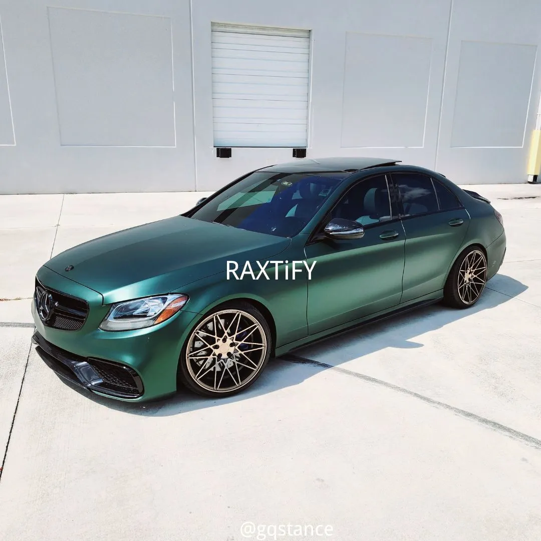 Satin Chrome Pine Green Vinyl Wrap