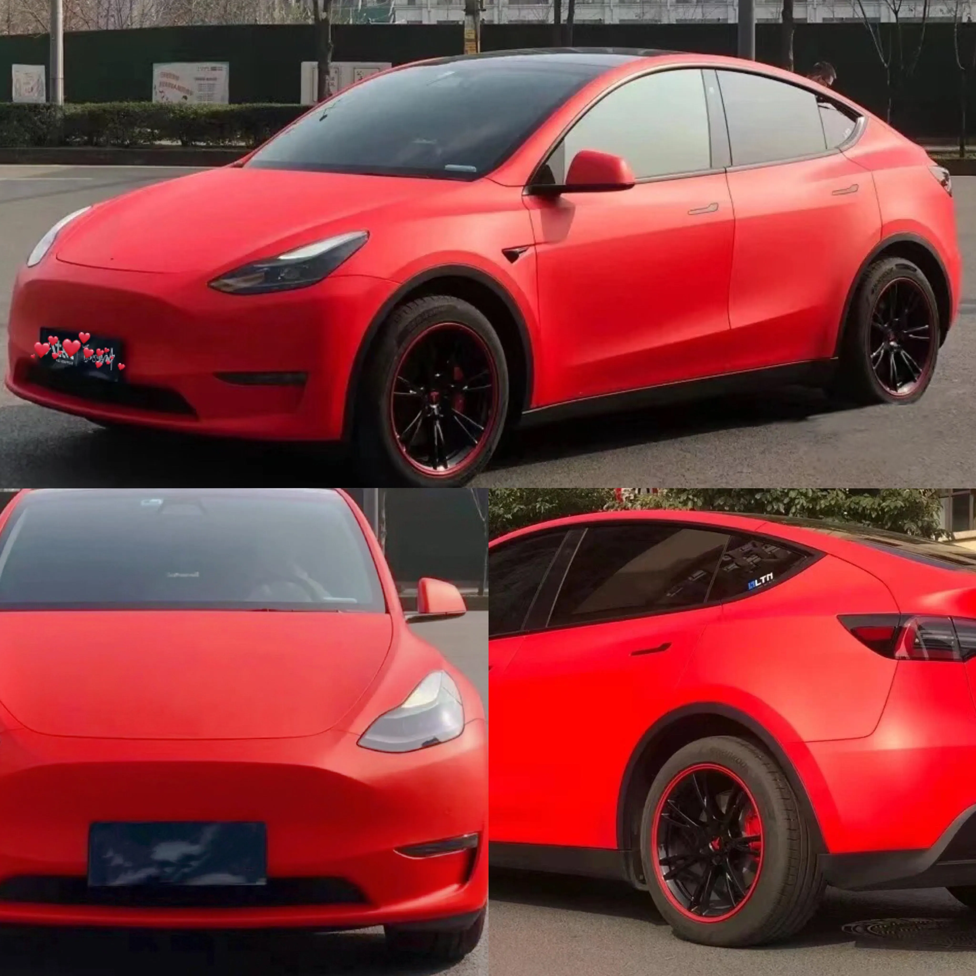 Satin Metallic Red Vinyl Wrap