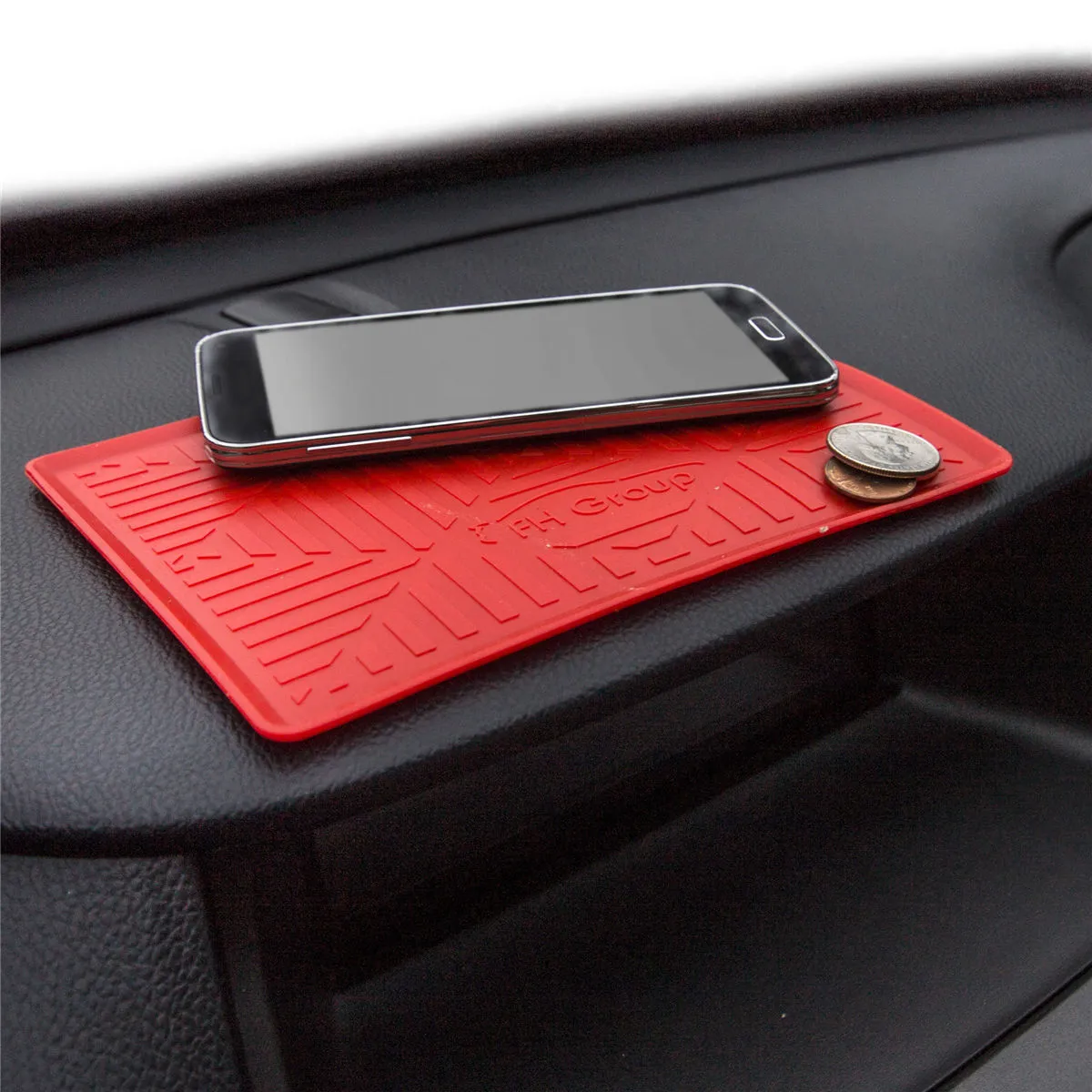 Silicone Anti-Slip Dash Mat Red