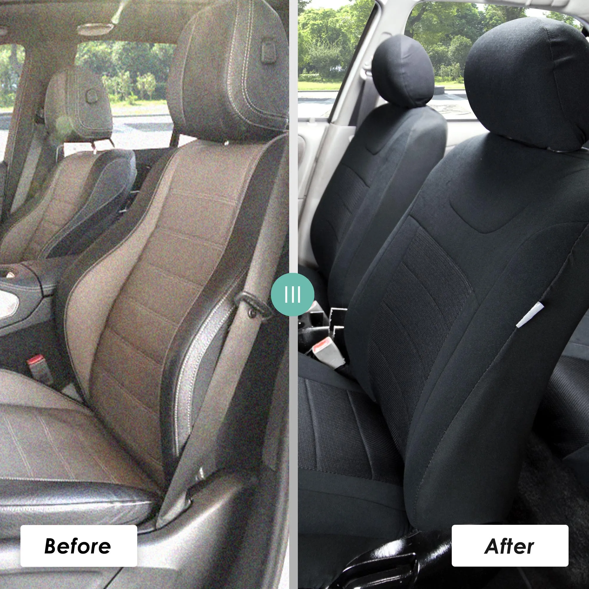 Sports Seat Covers - Full Set Black