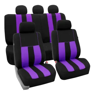 Striking Striped Seat Covers - Full Set Purple