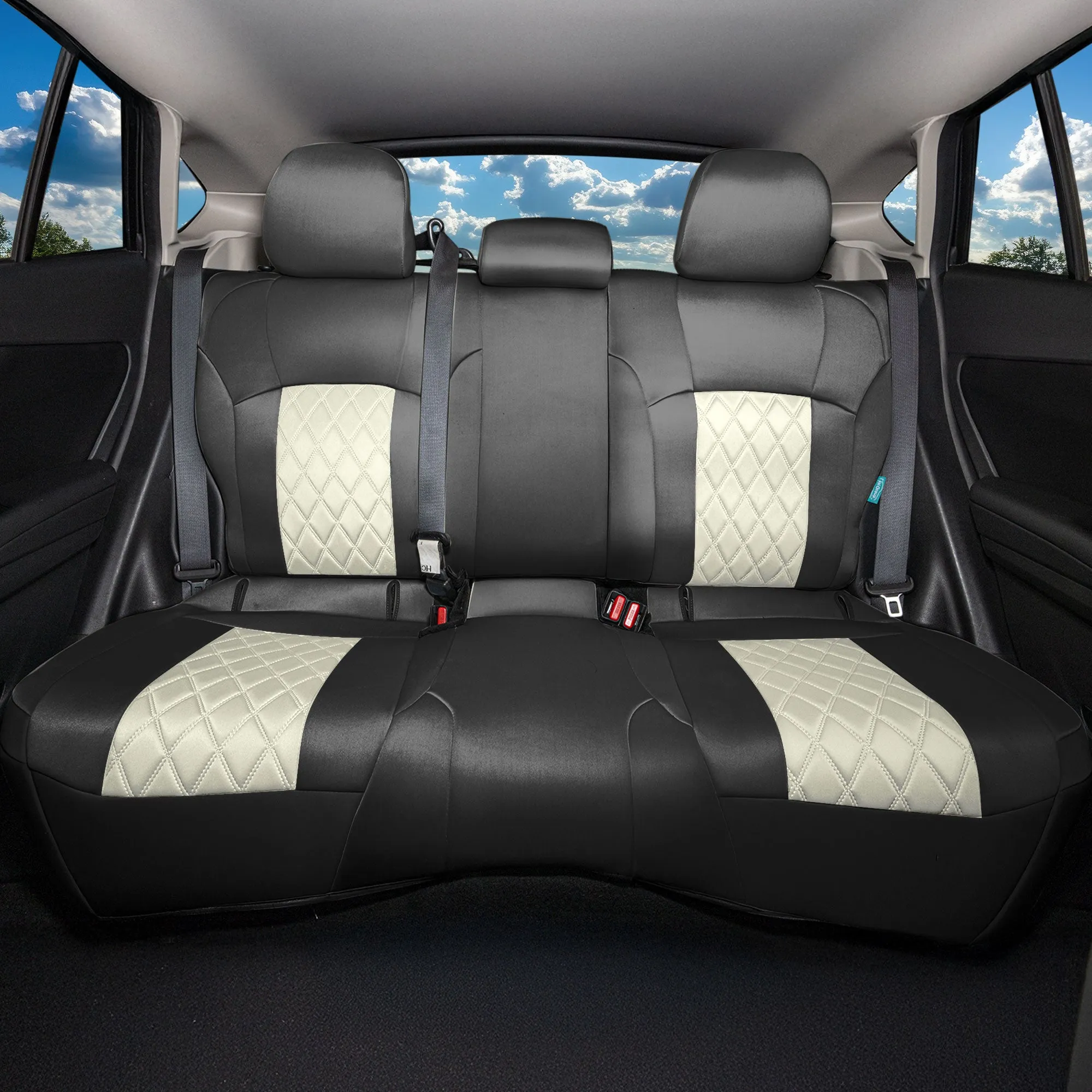 Subaru Crosstrek 2018-2023 - Rear Set Seat Covers - Beige Ultraflex Neoprene