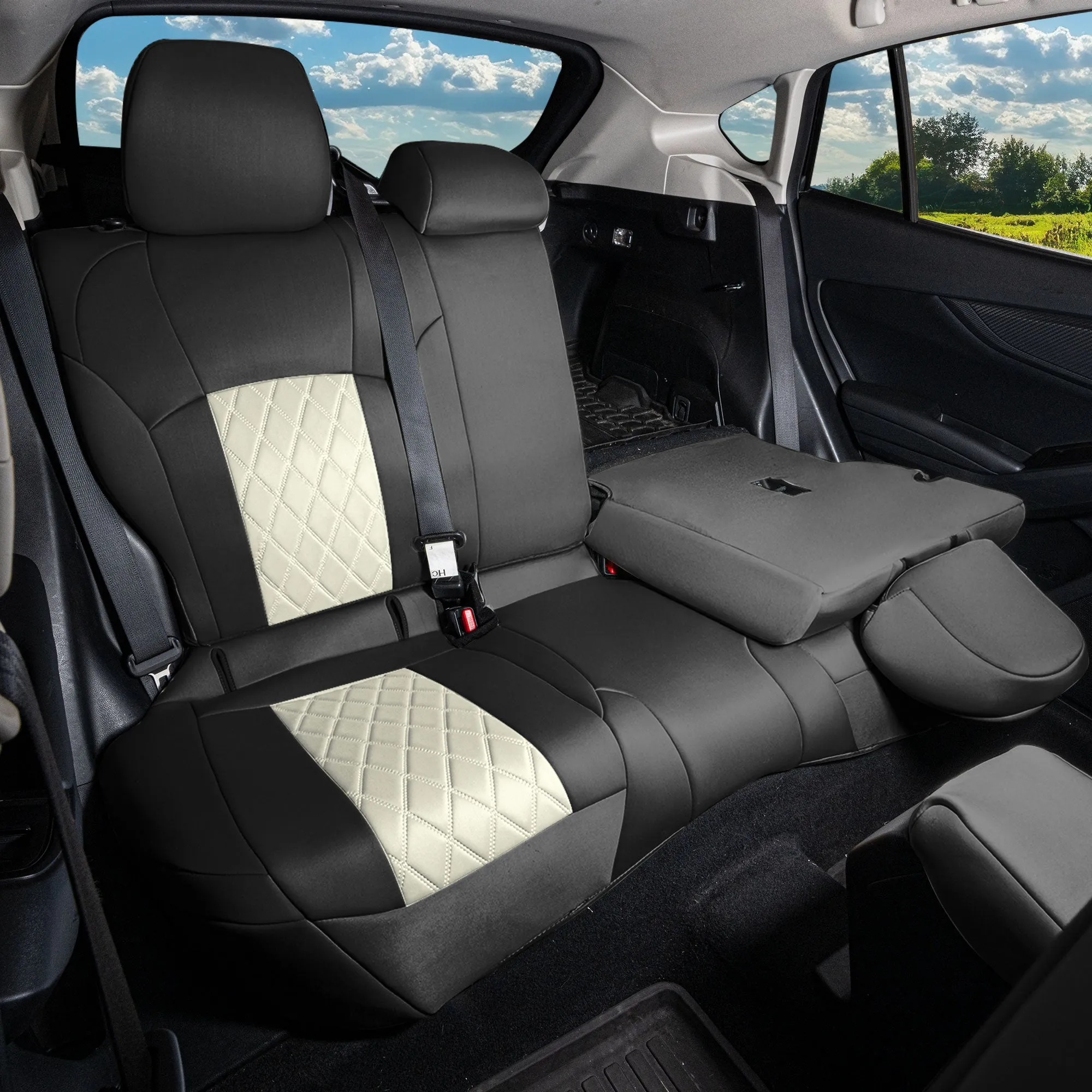 Subaru Crosstrek 2018-2023 - Rear Set Seat Covers - Beige Ultraflex Neoprene