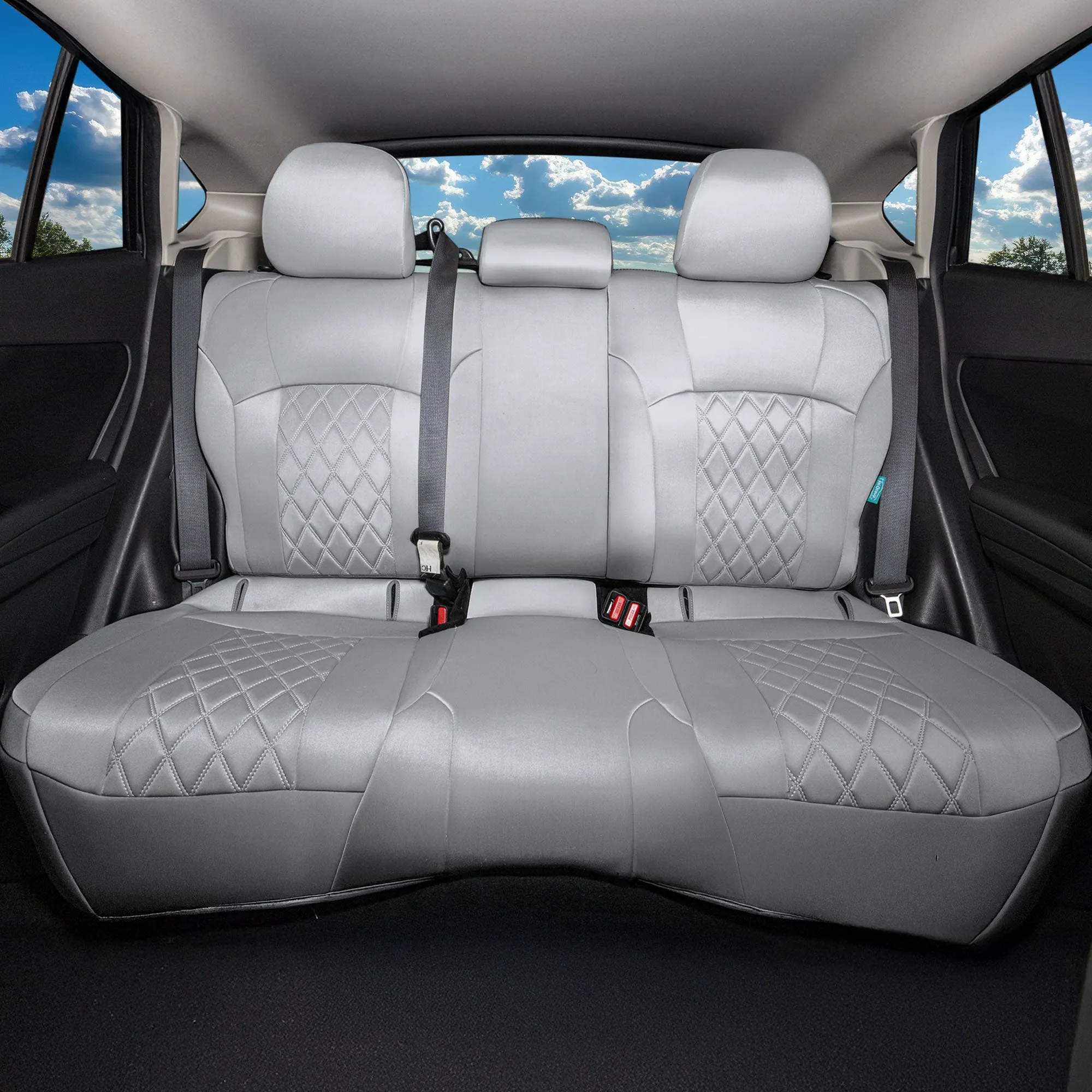 Subaru Crosstrek 2018-2023 - Rear Set Seat Covers - Solid Gray Ultraflex Neoprene