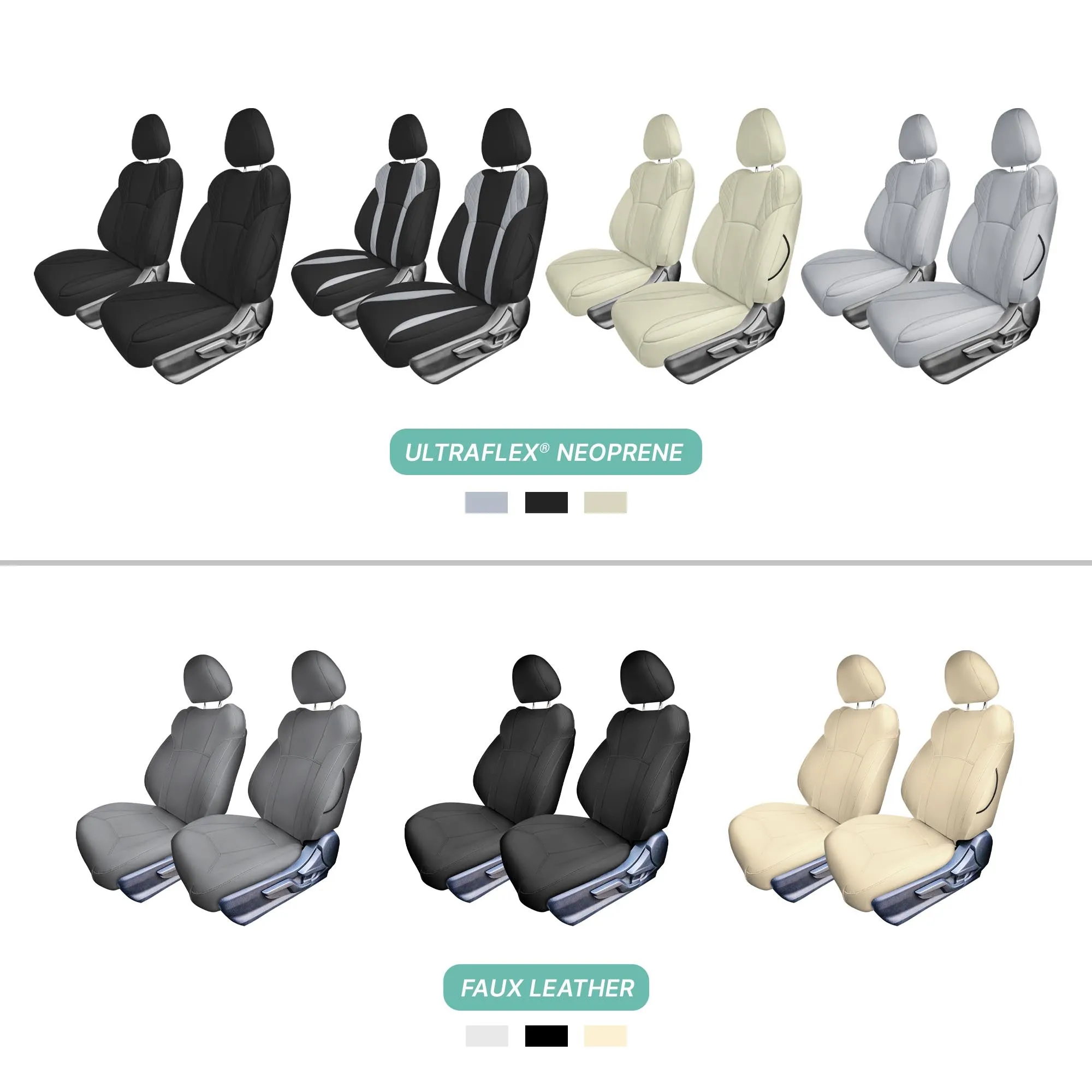 Subaru Forester 2019-2024 - Front Set Seat Covers - Gray Ultraflex Neoprene