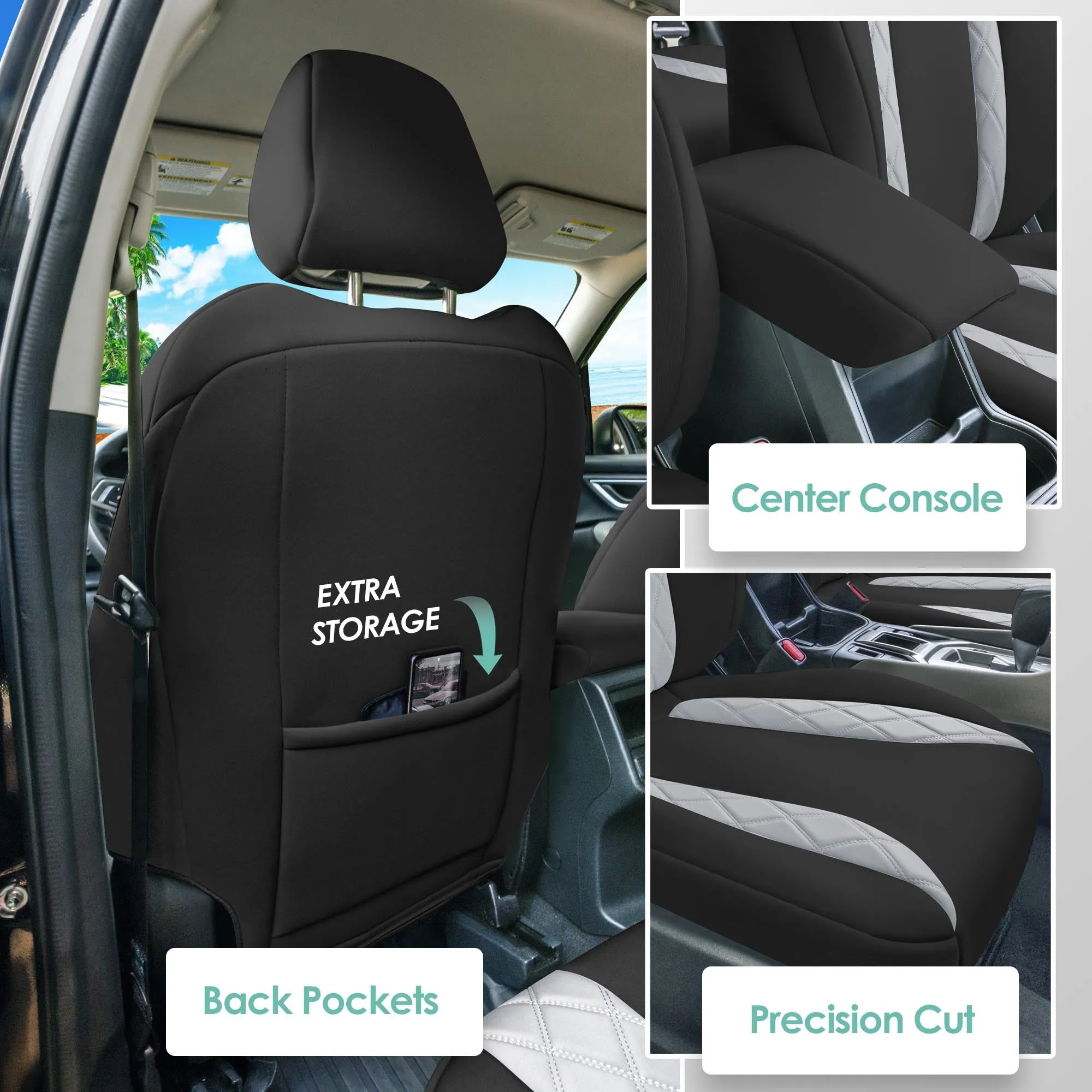 Subaru Forester 2019-2024 - Front Set Seat Covers - Gray Ultraflex Neoprene