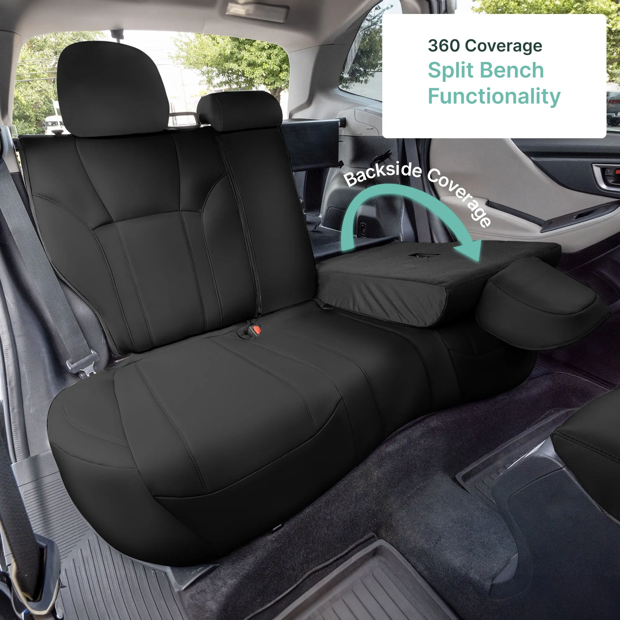 Subaru Forester 2019-2024 - Full Set Seat Covers - Black Faux Leather