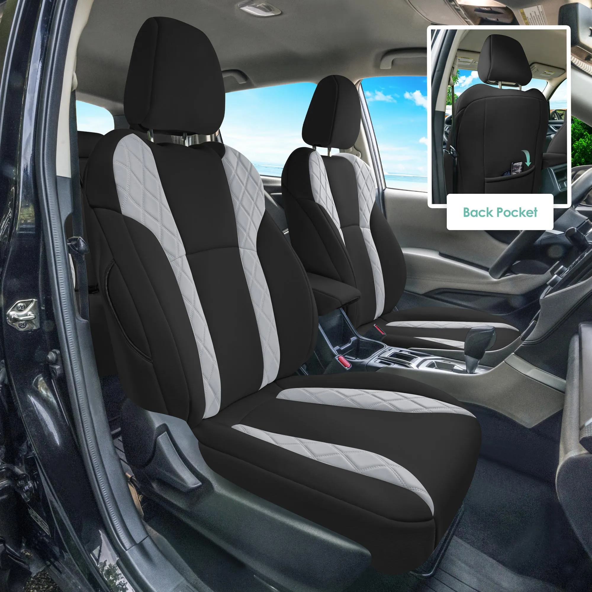 Subaru Forester 2019-2024 - Full Set Seat Covers - Gray Ultraflex Neoprene