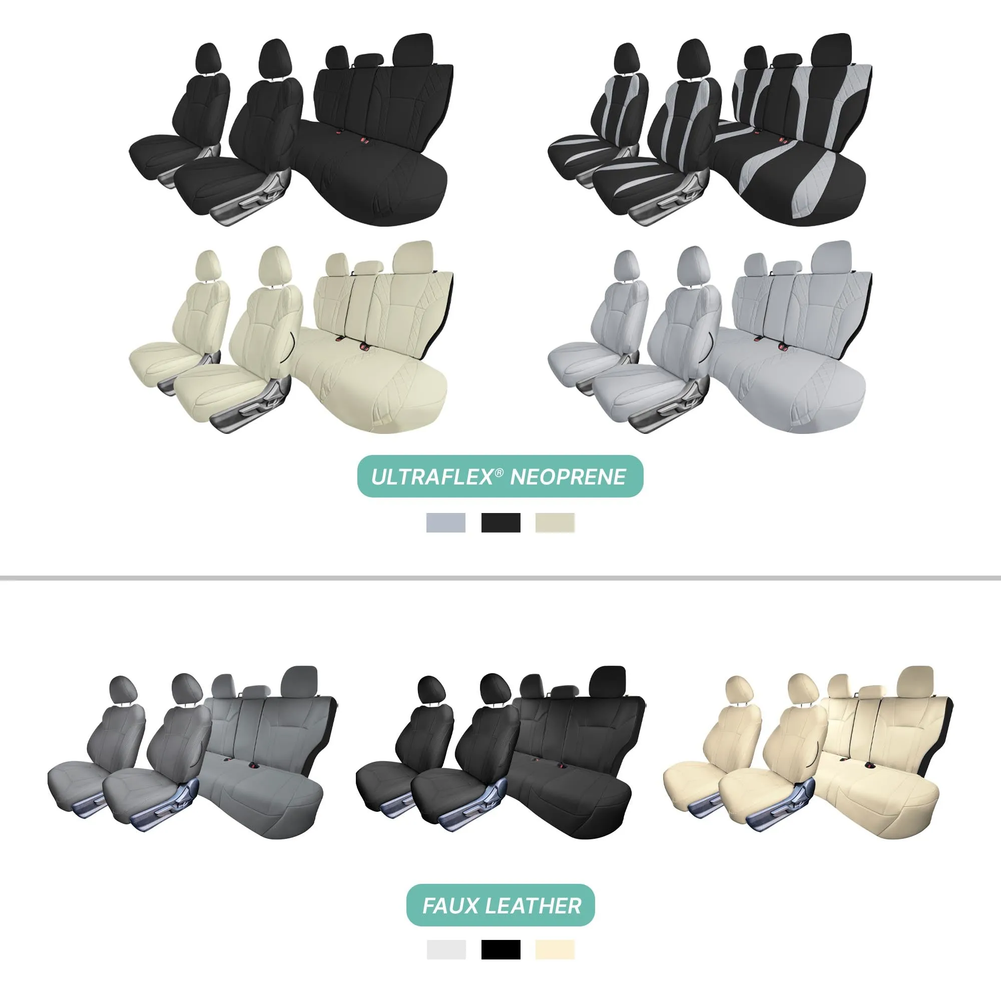 Subaru Forester 2019-2024 - Full Set Seat Covers - Gray Ultraflex Neoprene