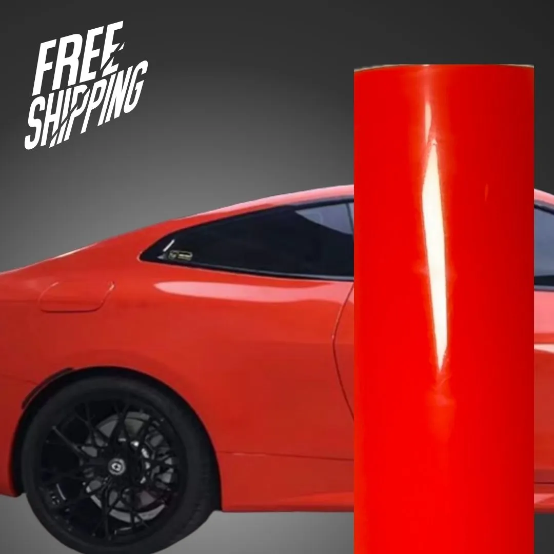 Super Gloss Lava Orange Vinyl Wrap