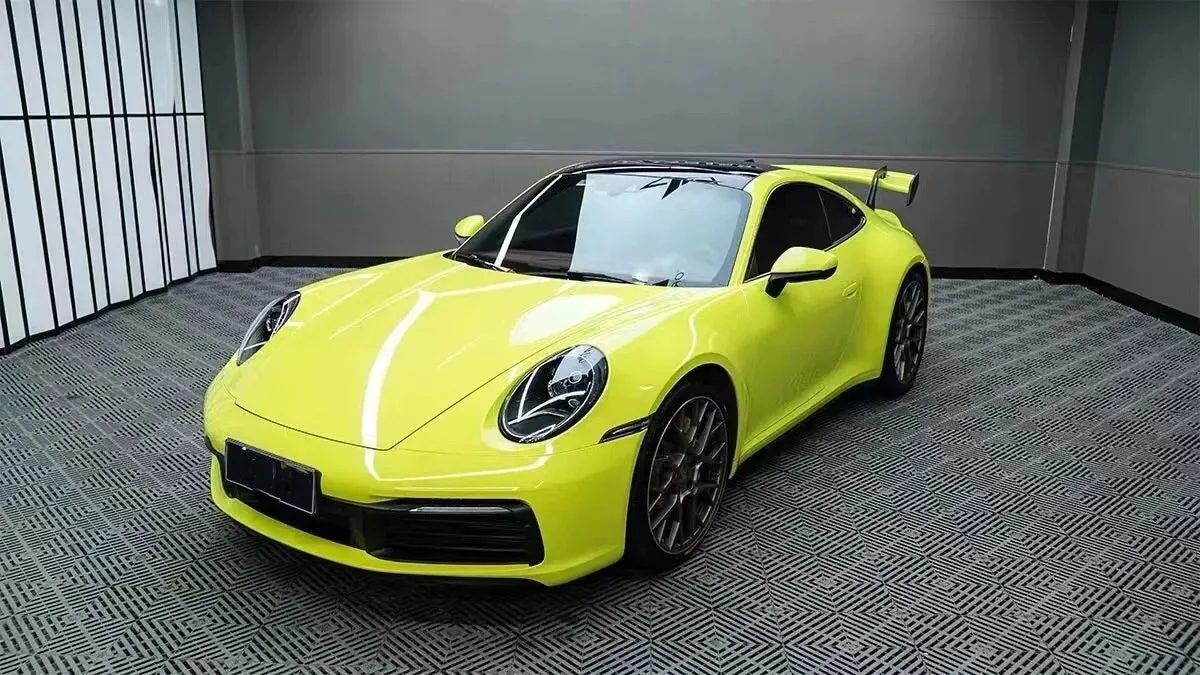 Super Gloss Lime Green Car Wrap