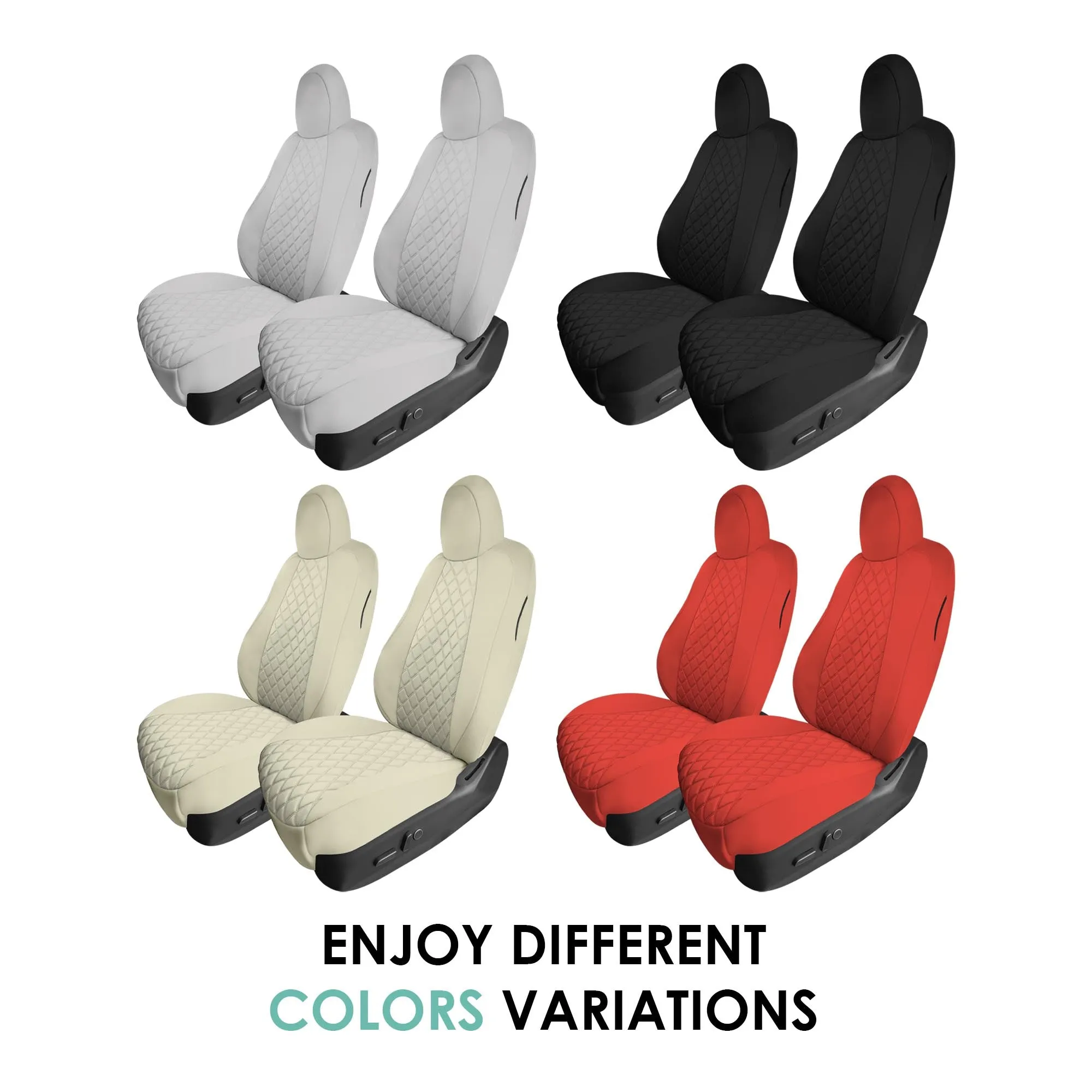 Tesla Model 3 2017 - 2023  - Front Set - Red Ultraflex Neoprene
