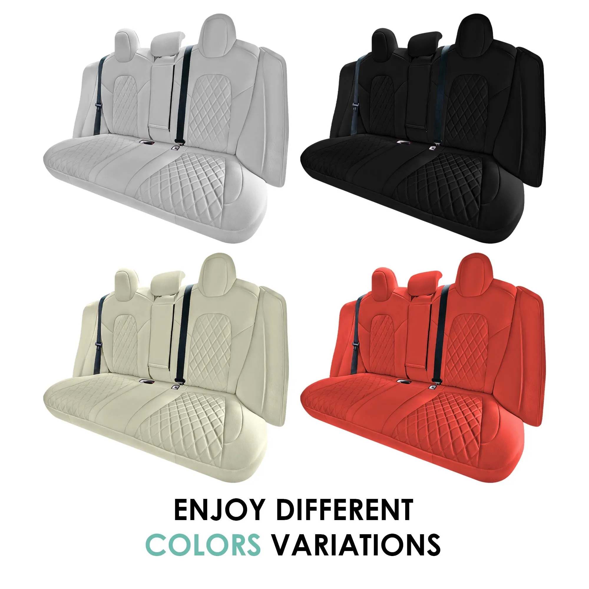 Tesla Model 3 2017 - 2023  - Rear Set - Red Ultraflex Neoprene