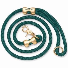 The Foggy Dog Evergreen Rope Leash Green Dog Leads