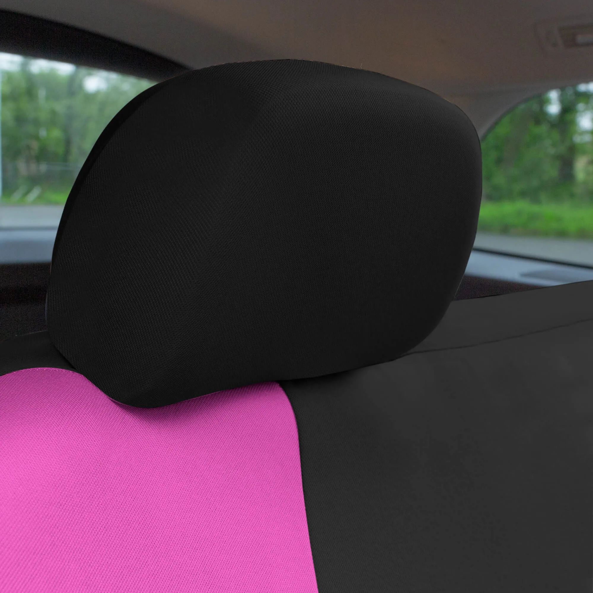 TLH Classic Flat Cloth Car Seat Covers Full Set - Pink
