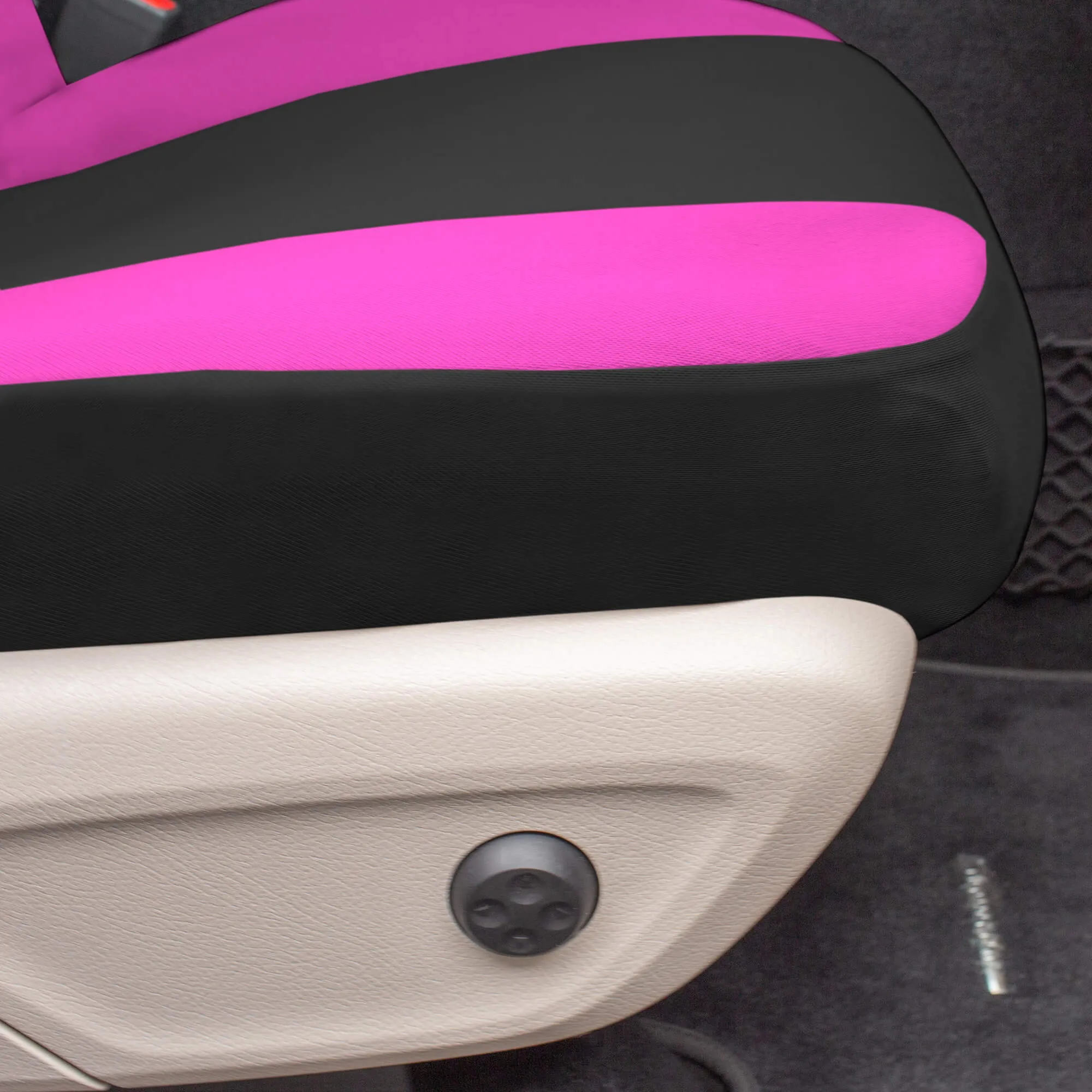TLH Classic Flat Cloth Car Seat Covers Full Set - Pink