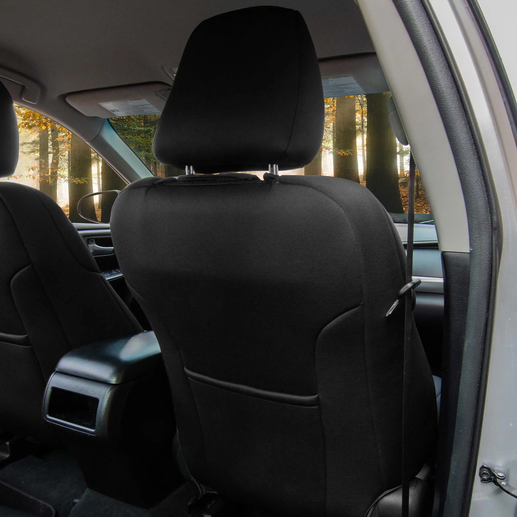 Toyota Camry LE | SE | XSE | XLE  2012-2017 - Front Set Seat Covers - Black Ultraflex Neoprene