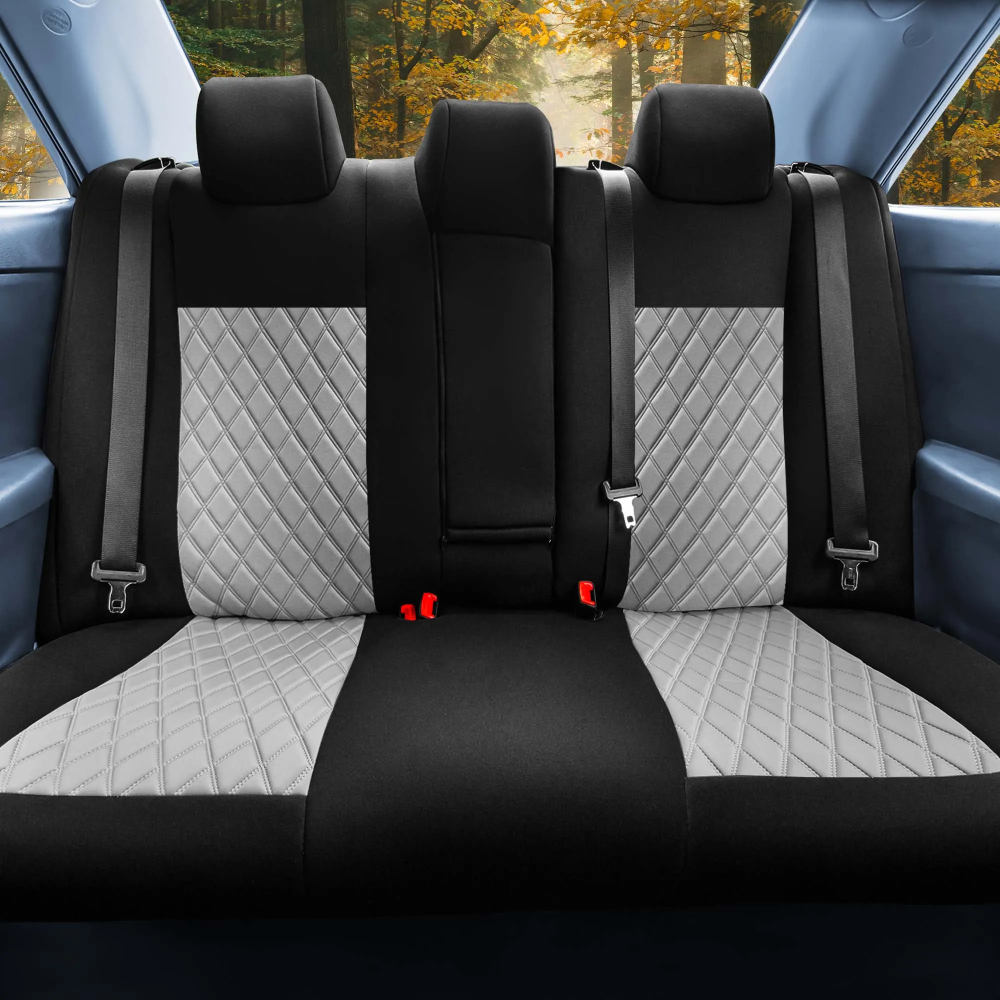Toyota Camry LE | SE | XSE | XLE  2012-2017 - Rear Set Seat Covers - Gray Ultraflex Neoprene