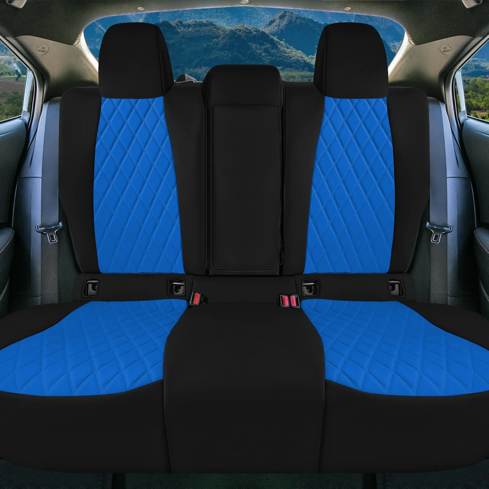Toyota Corolla - 2020-2024 - Rear Set Seat Covers - Blue Ultraflex Neoprene