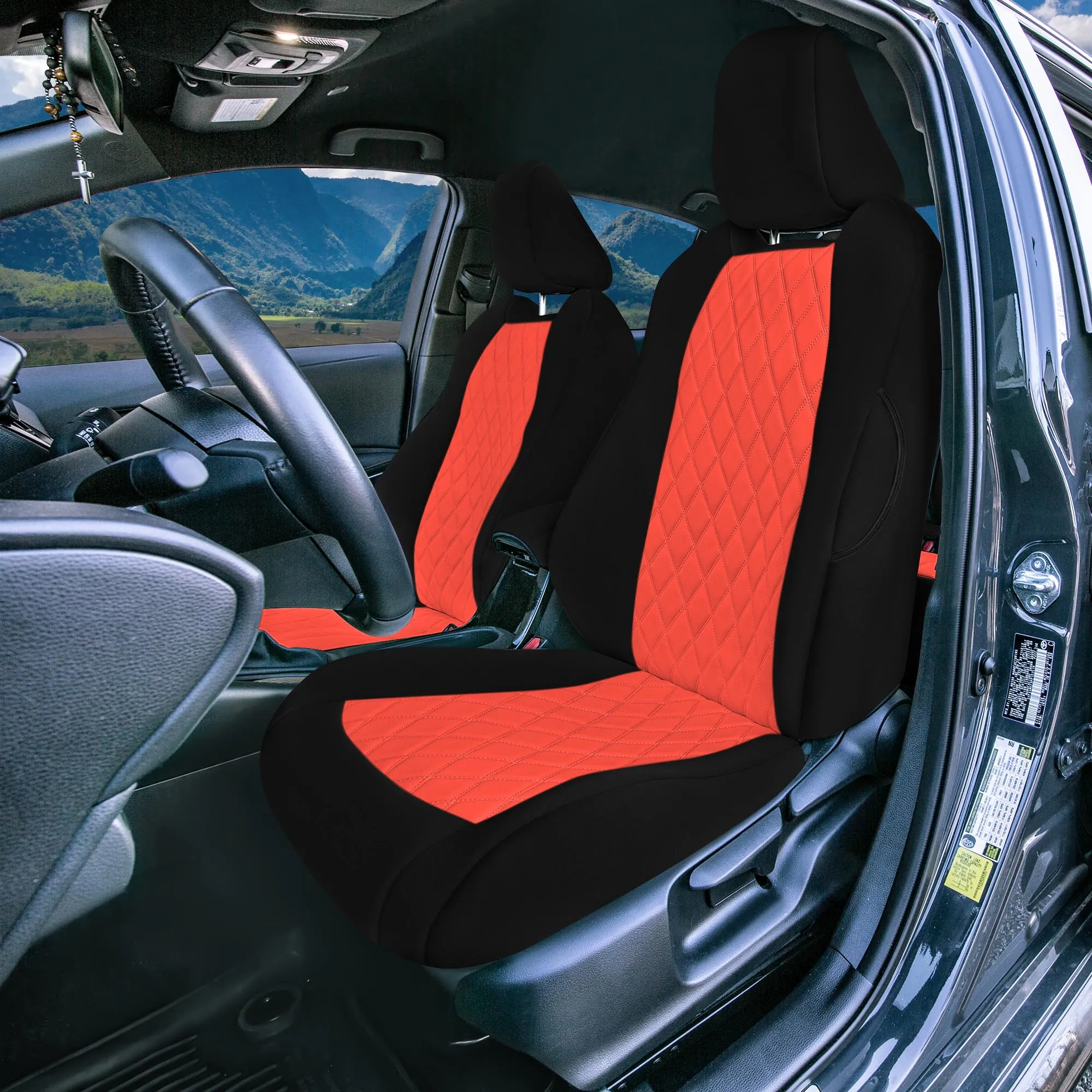 Toyota Corolla Cross - 2022-2024 - Full Set Seat Covers - Red Ultraflex Neoprene