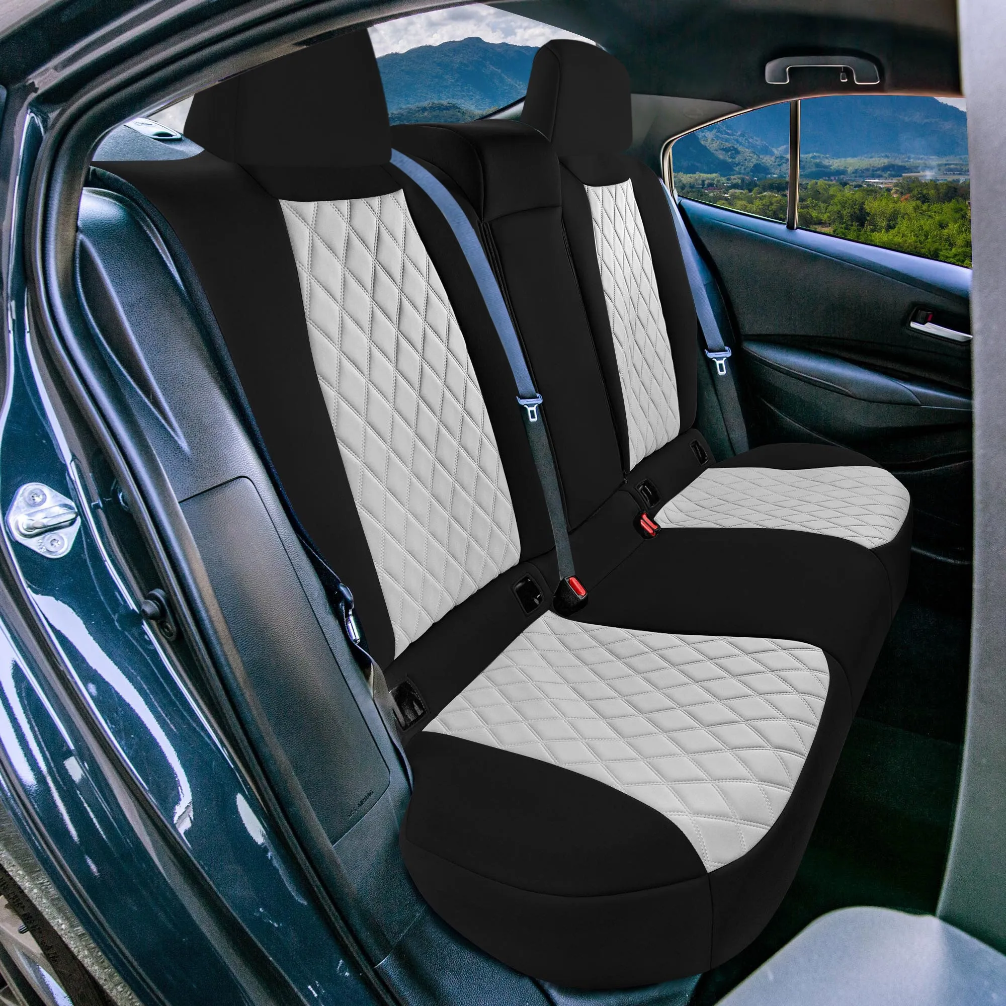 Toyota Corolla Cross - 2022-2024 - Rear Set Seat Covers - Gray Ultraflex Neoprene