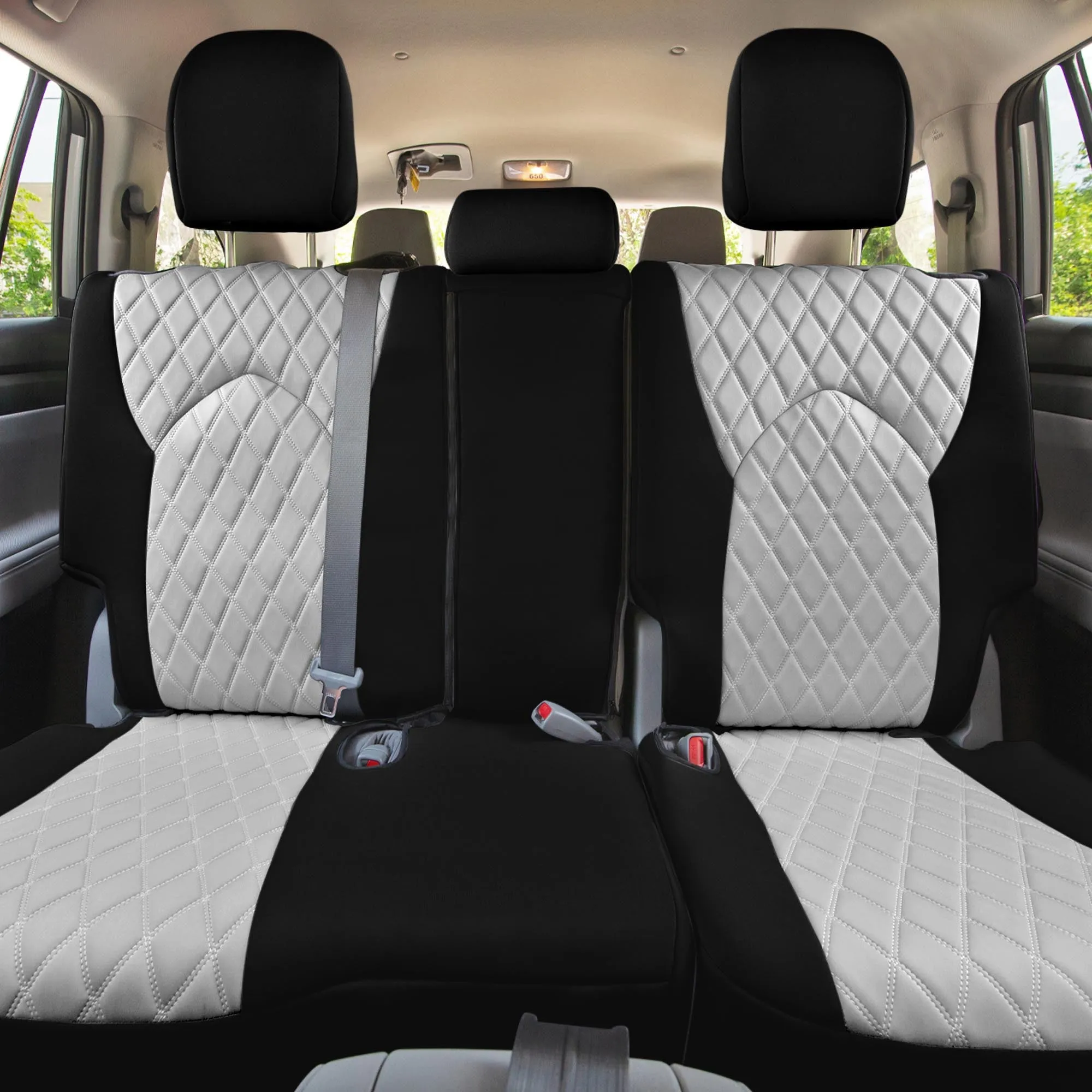 Toyota Highlander - 2020 - 2024  - 2nd Row Set Seat Covers - Gray Ultraflex Neoprene