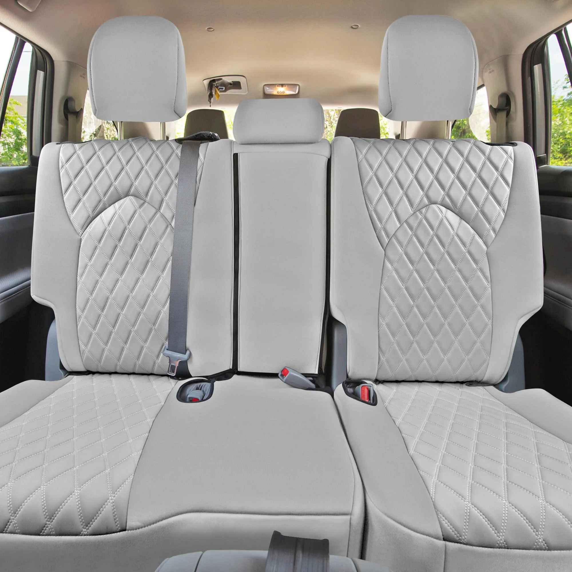 Toyota Highlander - 2020 - 2024  - 2nd Row Set Seat Covers - Solid Gray